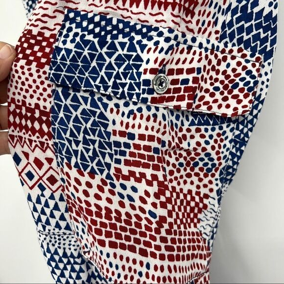 ANTHROPOLOGIE Hei Hei Blue & Red Printed Nouveau Harem Jogger Pants - Picture 6 of 15